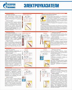 Стенд Электроуказатели, плакат, логотип, белый фон. (800х1 000; Пластик ПВХ 4 мм; Алюминиевый профиль)