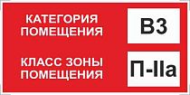 Знак категории помещения по взрывопожарной и пожарной опасности В3_П-IIа